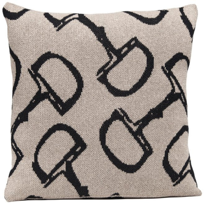Eco Conscious Cozy Knit Snaffle Bit Pillow