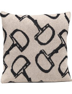 Eco Conscious Cozy Knit Snaffle Bit Pillow - Equine Luxuries