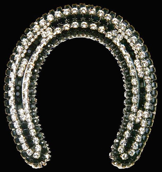 Black Beauty Swarovski Crystals Tabletop Horseshoe