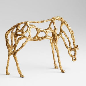 Gilded Stallions 3-Piece Sculpture Set