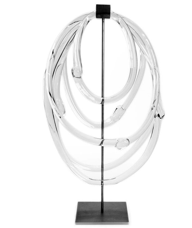 Equestrian themed sculpture glass lasso