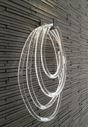 Equestrian themed wall sculpture glass lasso