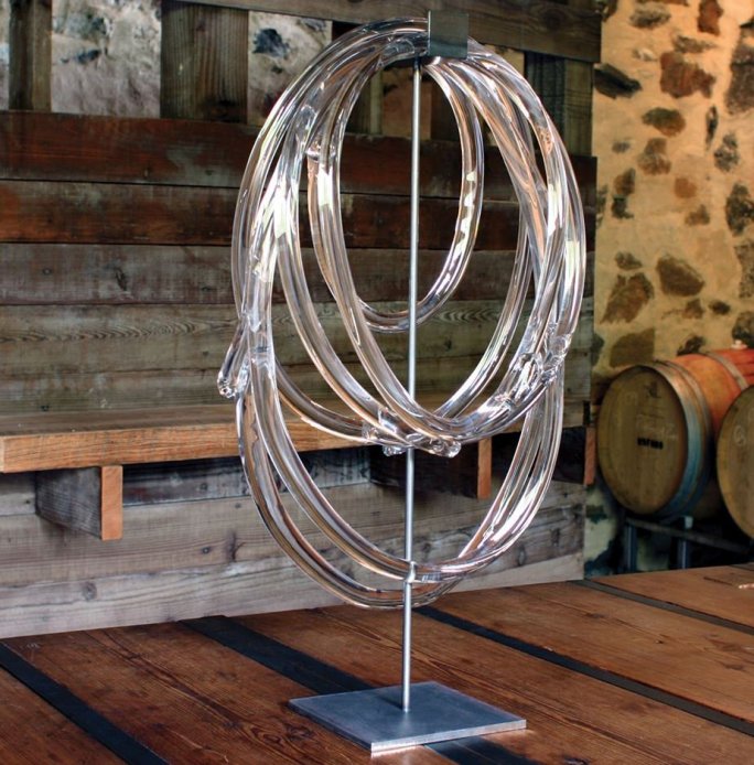 Equestrian themed sculpture glass lasso