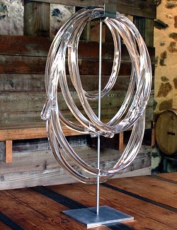 Equestrian themed sculpture glass lasso