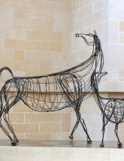 Wired Ming Dynasty Style Equine Duo - Equine Luxuries