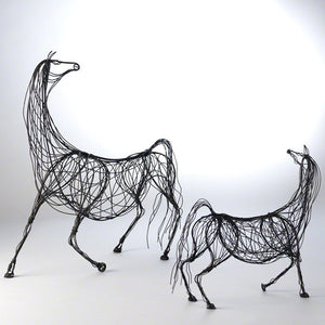 Wired Ming Dynasty Style Equine Duo