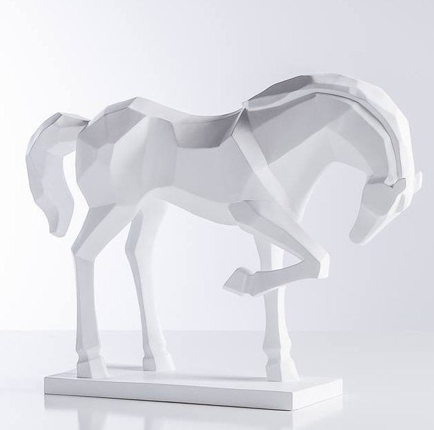 Cubist Bowing Stallion Sculpture - Equine Luxuries