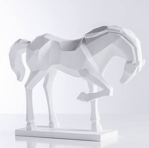Cubist Bowing Stallion Sculpture