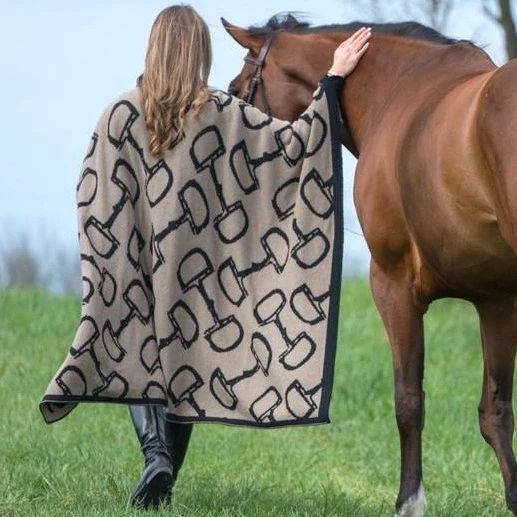 Eco Conscious Horse Bits Reversible Throw