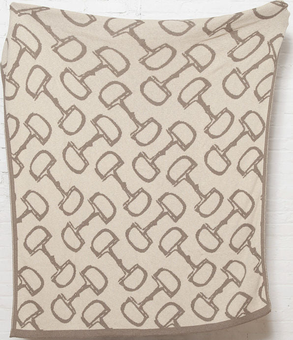 Eco Conscious Horse Bits Reversible Throw - Equine Luxuries