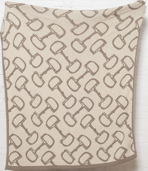 Eco Conscious Horse Bits Reversible Throw