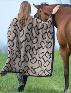 Eco Conscious Horse Bits Reversible Throw