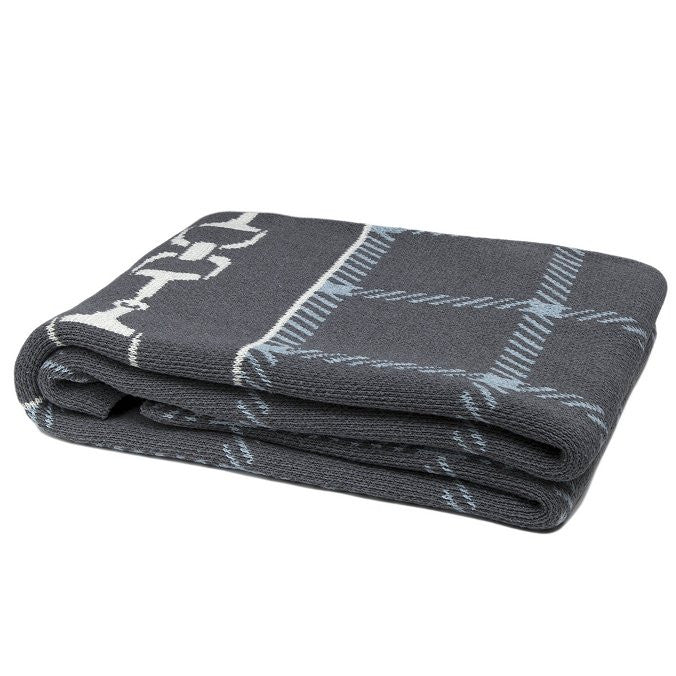 Eco Conscious Horse Bit Plaid Throw