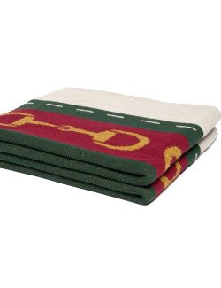 Eco Conscious Horse Bits Striped Throw