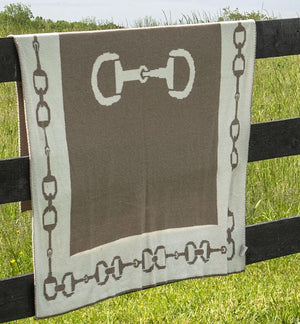 Eco Conscious Horse Bit Border Throw