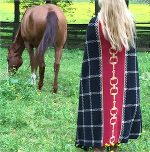 Eco Conscious Horse Bit Plaid Throw