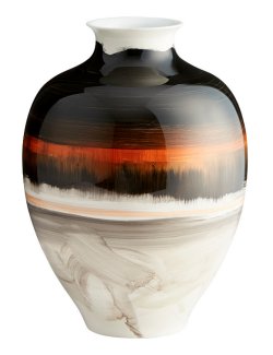 Amber Sunset Ceramic Vase