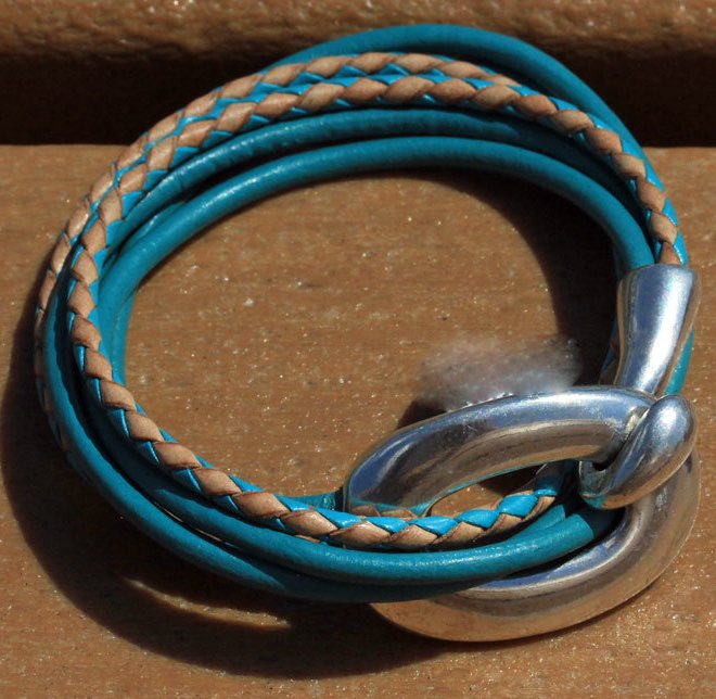 Leather Strands Hypoallergenic Wrap Bracelet