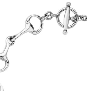Petite Sterling Silver Snaffle Bit Link Bracelet