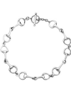 Petite Sterling Silver Snaffle Bit Link Bracelet - Equine Luxuries