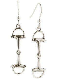 Sterling Silver Dee Bit Dangle Earrings