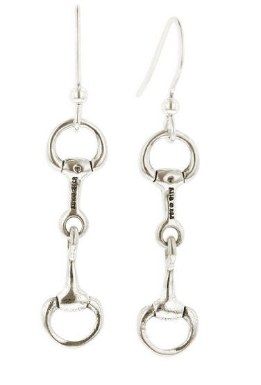 Sterling Silver Classic Snaffle Bit Dangle Earrings - Equine Luxuries