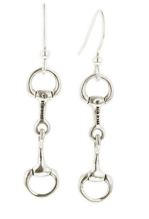 Sterling Silver Classic Snaffle Bit Dangle Earrings