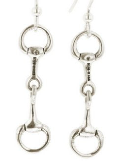 Sterling Silver Classic Snaffle Bit Dangle Earrings