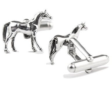 Sterling Silver Thoroughbreds Cufflinks