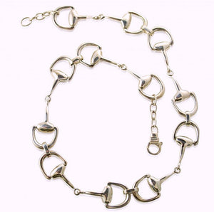 Sterling Silver Snaffle Bits Choker Necklace