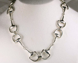 Sterling Silver Snaffle Bits Choker Necklace