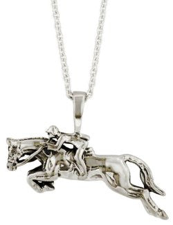 Classic Equine Sterling Silver Jumpers Pendant Necklace
