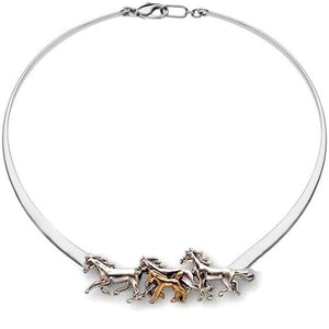 Foal's Run Sterling Silver Slim Collar Necklace