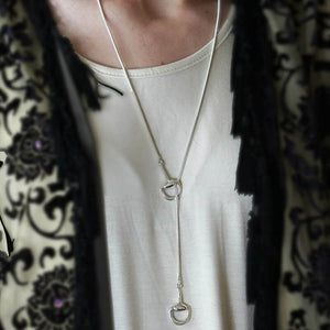 Sterling Silver Delgado Snaffle Lariat Necklace