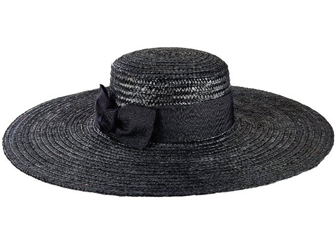 Wide Brim Straw Boater Derby Hat