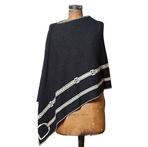 Eco Conscious Stirrup Leathers Knit Poncho